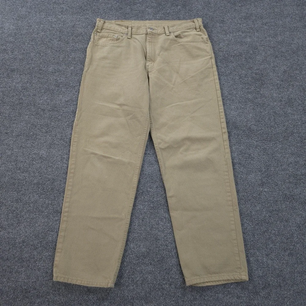 Vintage Levis Jeans Mens 36x30 Beige Denim‎ 550 Relaxed Tapered Made USA 90s